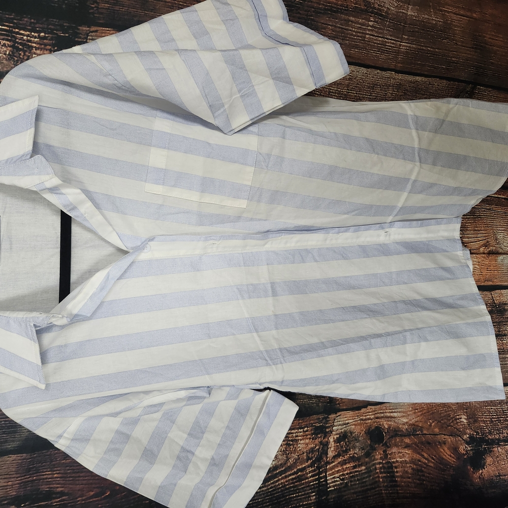 Striped Blue and White Shirt